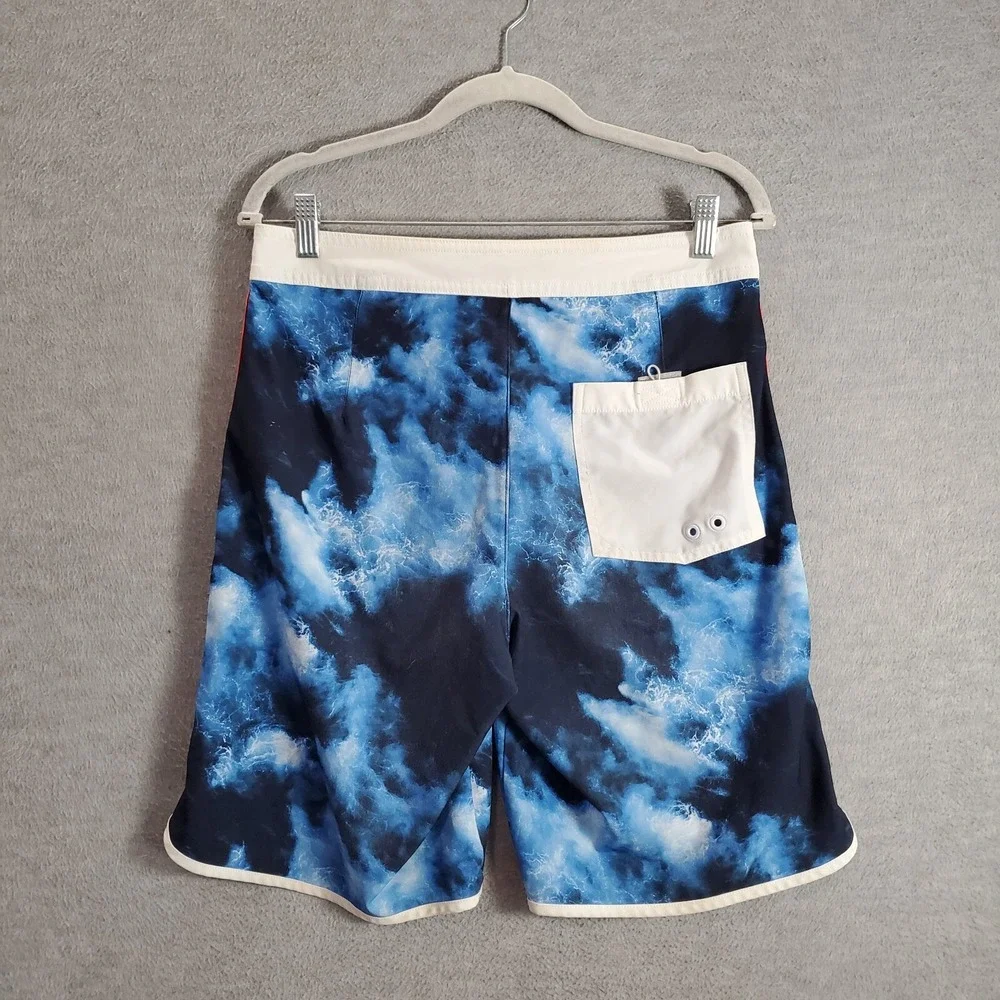 American Eagle Men Swimwear Small‎ Blue Tie Dye Board Short Outdoor Beach Surf